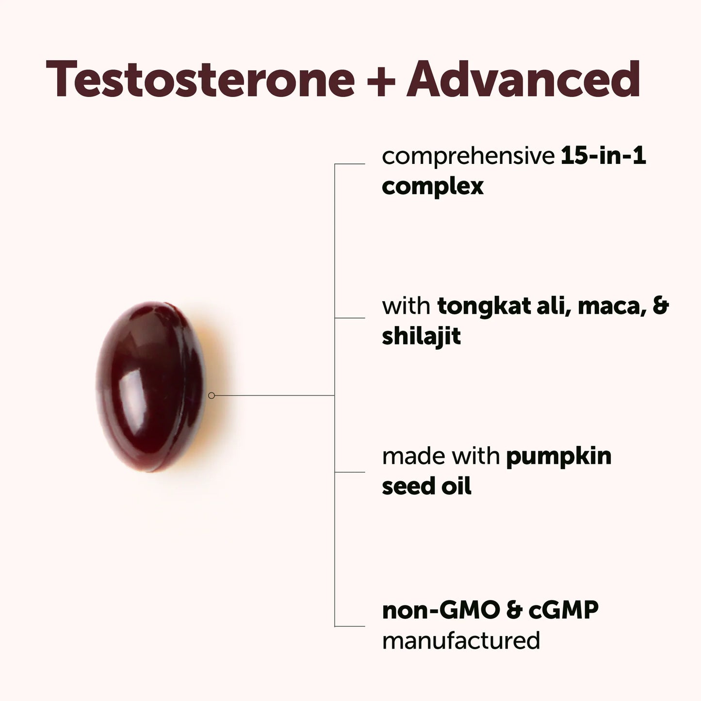 Healthley™ Testosterone+ Advanced 15-in-1 with Pumpkin Seed Oil,