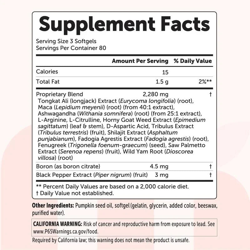 Healthley™ 15 in 1 Testosterone Softgels | Get +3 Inches Longer & Rock Hard