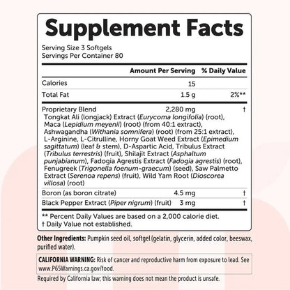 Healthley™ 15 in 1 Testosterone Softgels | Get +3 Inches Longer & Rock Hard