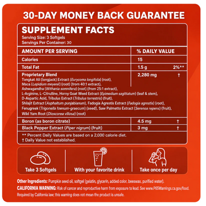 Testosterone+ Advanced 15-In-1 Complex (60 Softgels)