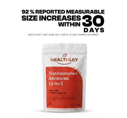 Healthley™ 15 in 1 Testosterone Softgels | Get +3 Inches Longer & Rock Hard