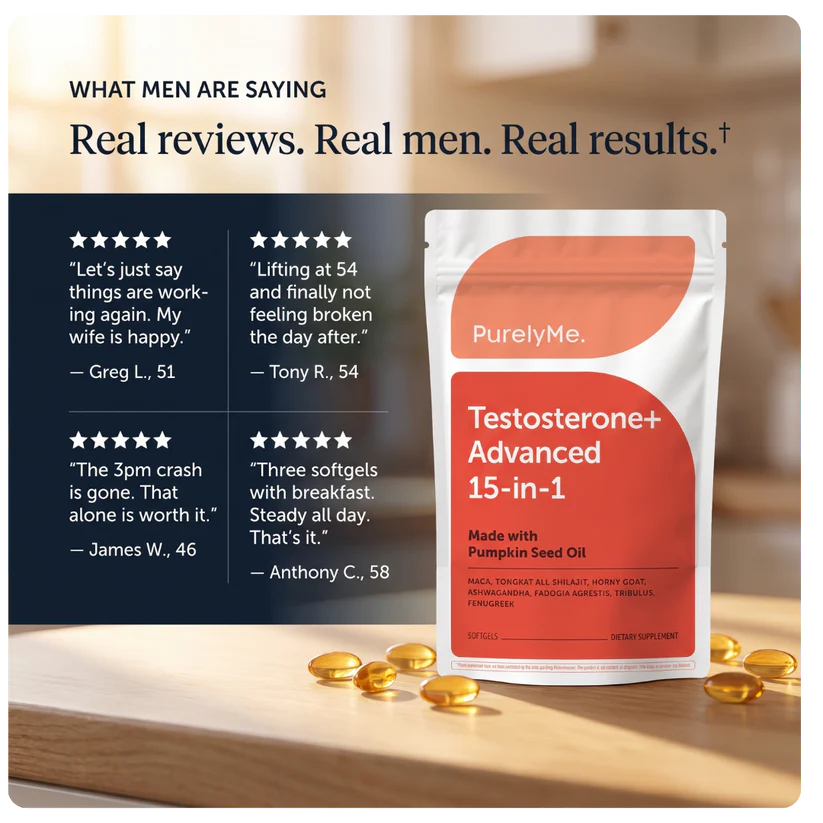 Testosterone+ Advanced 15-In-1 Complex (60 Softgels)