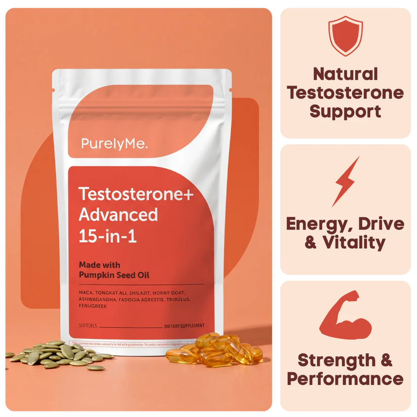 Testosterone+ Advanced 15-In-1 Complex (60 Softgels)